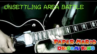 Unsettling Area Battle  Paper Mario The Origami King Metal Cover  Guitar TABS バトル 不穏なエリア [upl. by Rorie925]