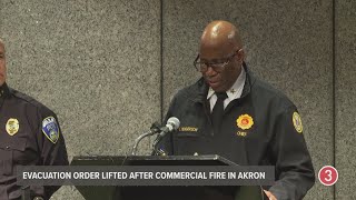 Akron fire gives update on Thursdays hazmat situation [upl. by Petua]