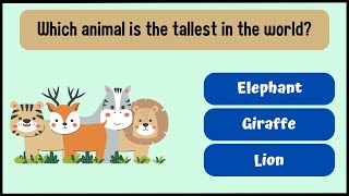 Quiz Time  GK Questions for Kids  General Knowledge Trivia Questions and answer for Kids [upl. by Akinaj]