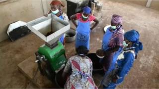 Shea butter made in Chad [upl. by Ahsenahs]