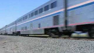 A Very Late Amtrak Coast Starlight 11 Highballs Southbound Richvale California [upl. by Lemmueu]