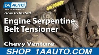 How to Replace Serpentine Belt Tensioner 9798 Chevy Venture [upl. by Kermie]