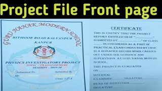 How to Make Front page Acknowledgement Bibliography Remarks Certificate of Project File [upl. by Lramaj673]