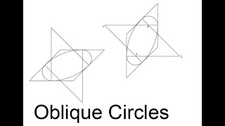 How to draw an Oblique circle using a geometric method Compass and ruler [upl. by Burns3]