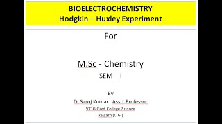 HODGKIN HUXLEY EXPERIMENT [upl. by Iaverne]