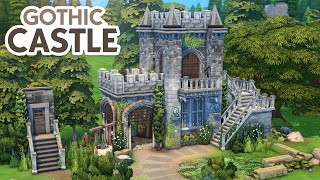 Tiny Gothic Castle  The Sims 4 Speed Build Castle Estate [upl. by Carlock]