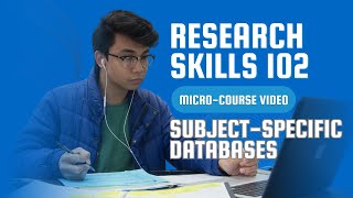 Research Skills 102 SubjectSpecific Databases [upl. by Reemas]