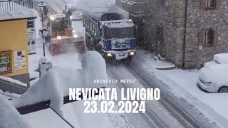 NEVICATA Livigno 23022024  Accumuli 40 cm di neve [upl. by Coffeng]