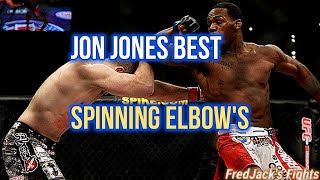 Watch Jon Jones Unbelievable Spinning Elbow Strikes ufc mma jonjones [upl. by Marasco]