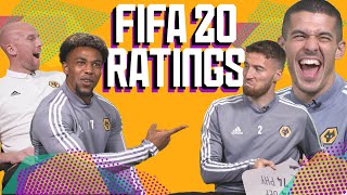 WOLVES REACT TO THEIR FIFA 20 RATINGS  Traore Coady Doherty amp Ruddy guess their stats 😂 [upl. by Elleirb202]