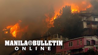 Chile red alert and over 150 houses destroyed by fires in Valparaiso [upl. by Gaby]