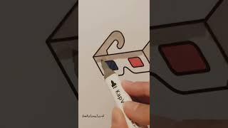 VR Gözlük Boyama 👓 VR Glasses Painting drawing painting art satisfying easydrawing coloring [upl. by Anen]