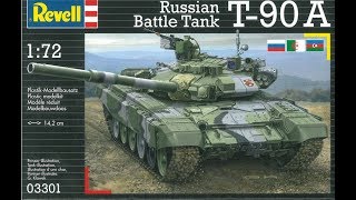 Revell T 90A MBT 1 72nd Scale Model In Box Review [upl. by Otina86]