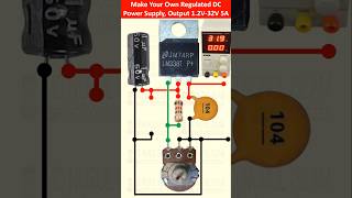 Make Your Own Regulated Variable DC Power Supply  Regulated Variable DC Power Supply 12V to 32V 5A [upl. by Aihsenyt198]