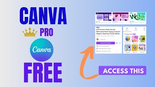 How to Get Canva Pro Free II Access All Pro Features II Canva Teams [upl. by Dever]