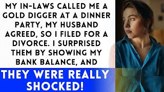 My in laws called me a gold digger at a party my husband agreed so I got divorced [upl. by Aicelaf]