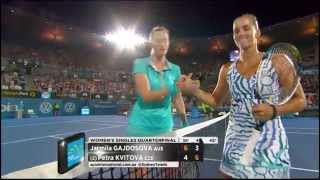 Jarmila Gajdosova v Petra Kvitova highlights QF  Apia International Sydney 2015 [upl. by Euphemie]