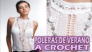 Blusa y Polera De Verano Crop Top  Tejidos A Crochet [upl. by Julina]