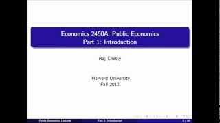 Topic 1 Introduction  Economics 2450A Public Economics [upl. by Eseenaj]