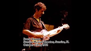 Frank Zappa  1981 10 23  Sunrise Musical Theater Sunrise FL [upl. by Clova]