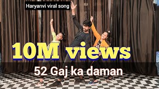 52 Gaj Ka Daman  Viral Haryanvi Song  Choreography Abhi Kashiyal [upl. by Reppep]