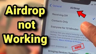 Airdrop not working on iPhone or iPad  Fix [upl. by Ragnar]