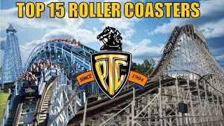 Top 15 Roller Coasters from Philadelphia Toboggan Coasters PTC [upl. by Notreb]