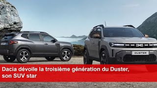 Dacia dévoile la troisième génération du Duster son SUV star [upl. by Melitta]