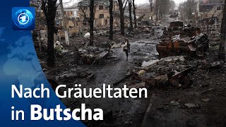 Butscha Ermittlungen nach Gräueltaten [upl. by Rehctaht]