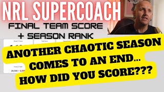 NRL SUPERCOACH  RD27 TEAM SCORE [upl. by Ttik]