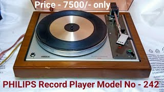 price  7500 only PHILIPS Record Player Model No  242 Nice sound Quality Contact No  9871265010 [upl. by Patin]