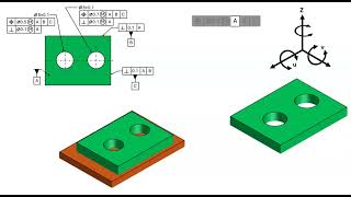 Part 1 of constraining the six degrees of freedom with datum features [upl. by Ennoirb693]