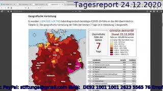 Tagesreport RKI Testungen und Influenza zahlen 24122020 [upl. by Hanako]