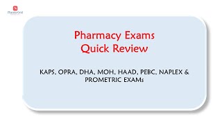 Pharmacy exams Quick revision Part 13 OPRADHAMOHHAADPEBCNAPLEXPSIGPATPROMETRICPSC [upl. by Eirrej678]