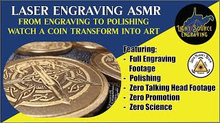 Fiber Laser Brass Coin 3d Engraving  ASMR Style  Complete Engraving and Finishing Process [upl. by Thormora]