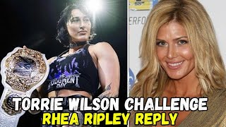 Torrie Wilson Challenged to Rhea Ripley and Rhea Ripley Responded quickly wwe rhearipley [upl. by Aihsat]