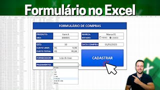 Como Fazer Formulário Automático no Excel para Cadastrar Informações na Planilha [upl. by Noirret]