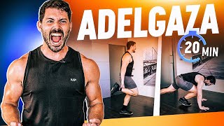 🔥 RUTINA de ejercicios para ADELGAZAR  CARDIO intenso HIIT 20 MINUTOS  Ejercicios en casa [upl. by Anilahs]