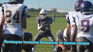 MIDDLE SCHOOL FOOTBALL Norwayne opens season with a trouncing of Rosewood [upl. by Donaugh310]