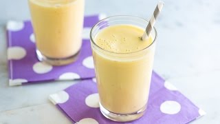 Easy 5 Minute Banana Smoothie Recipe [upl. by Ellerehs]