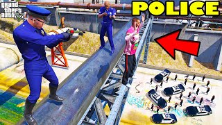 Franklin Police Most Dangerous Mission of Arresting Hitman In GTA 5  SHINCHAN and CHOP [upl. by Ellennad]