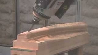 Thermwood  5 axis cnc machining of a stair rail [upl. by Felicdad]