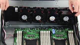 Lenovo ThinkSystem SR590 removing a 35inch hotswap drive backplane [upl. by Suoiluj]