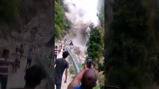 HUGE LANDSLIDE Caught on Video landslide landslides [upl. by Letsyrk]