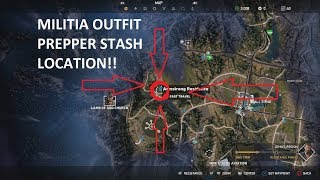 Far Cry 5 Militia Outfit Prepper Stash LOCATION [upl. by Ennaylloh]