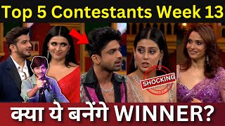 Bigg Boss 17 Top 5 Contestant Of week 13 क्या ये बनेंगे BB17 Winner [upl. by Etnaed]