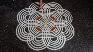 Chithirai madham special padi kolam  622 simple lotus kolam  pandaga muggulu  Rangoli kolangal [upl. by Ahtivak]