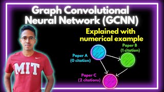 Graph Convolutional Neural Network GCNN  Explained with a simple numerical example [upl. by Olimpia]