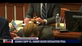 Johnny Depp breaks down laughing during manhood testimony  LiveNOW from FOX [upl. by Nnyleimaj699]