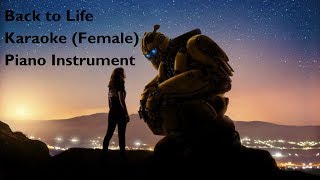 Karaoke Female  Hailee steinfeld  Back to Life from Bumblebee Lyric Video  higher not [upl. by Gayelord]